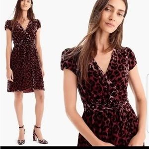 J.CREW faux wrap velvet dress 16T
